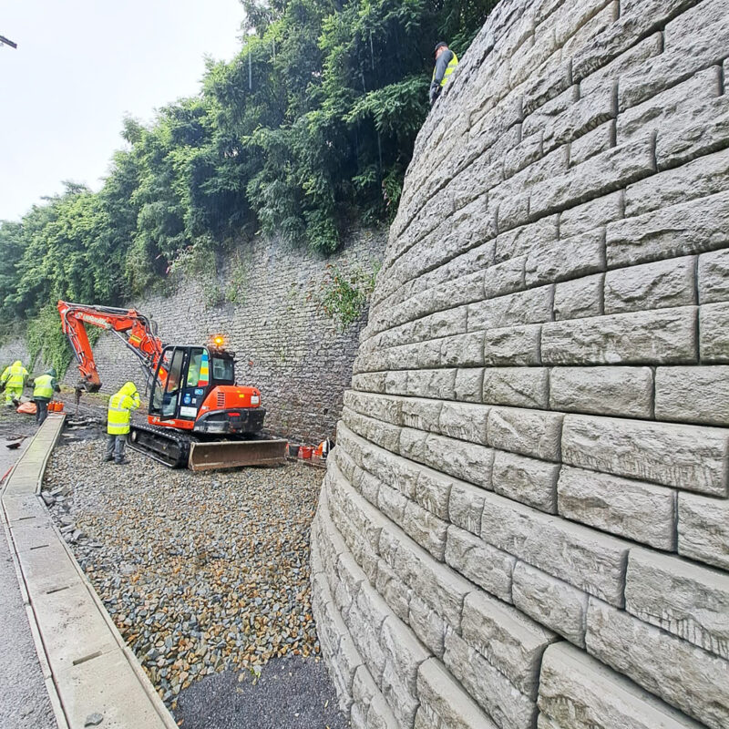 Recon Walls betonnen wanden Blokken keerwanden spoorwegen CBS Beton 2