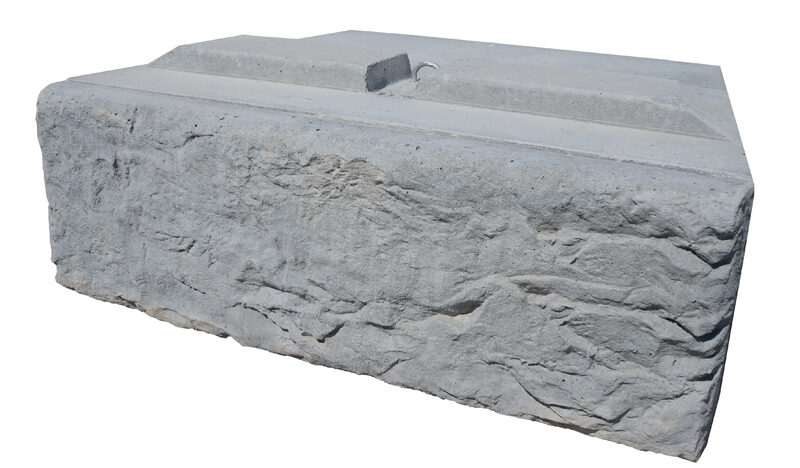 Limestone retaining wall block