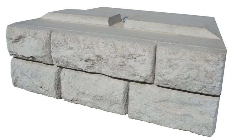 Rustic retaining wall block